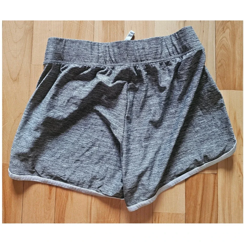 Justice Girls Gray Heather Space Dye Dolphin Active Shorts Size L 12/14 6071798
